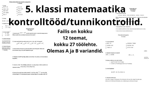 5. klassi matemaatika II osa.