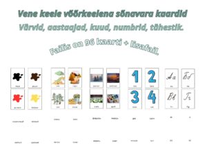 vene keele võõrkeelena sõnavarakaardid