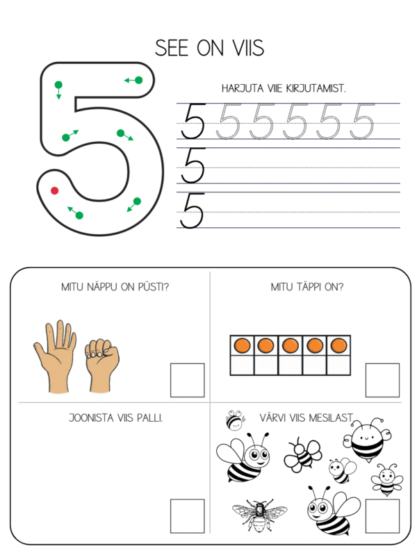 Numbrite harjutuslehed - Image 2