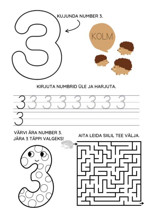 Numbrite harjutuslehed - Image 4