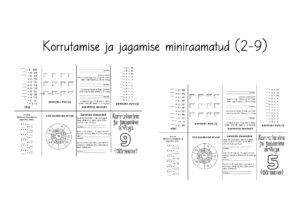Korrutamise ja jagamise miniraamatud (2-9)